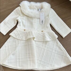 NWT Janie and Jack cream dress